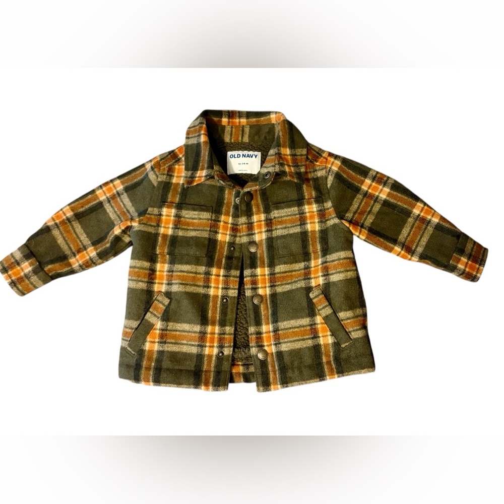 Old Navy Toddler Plaid Jacket 18-24 months